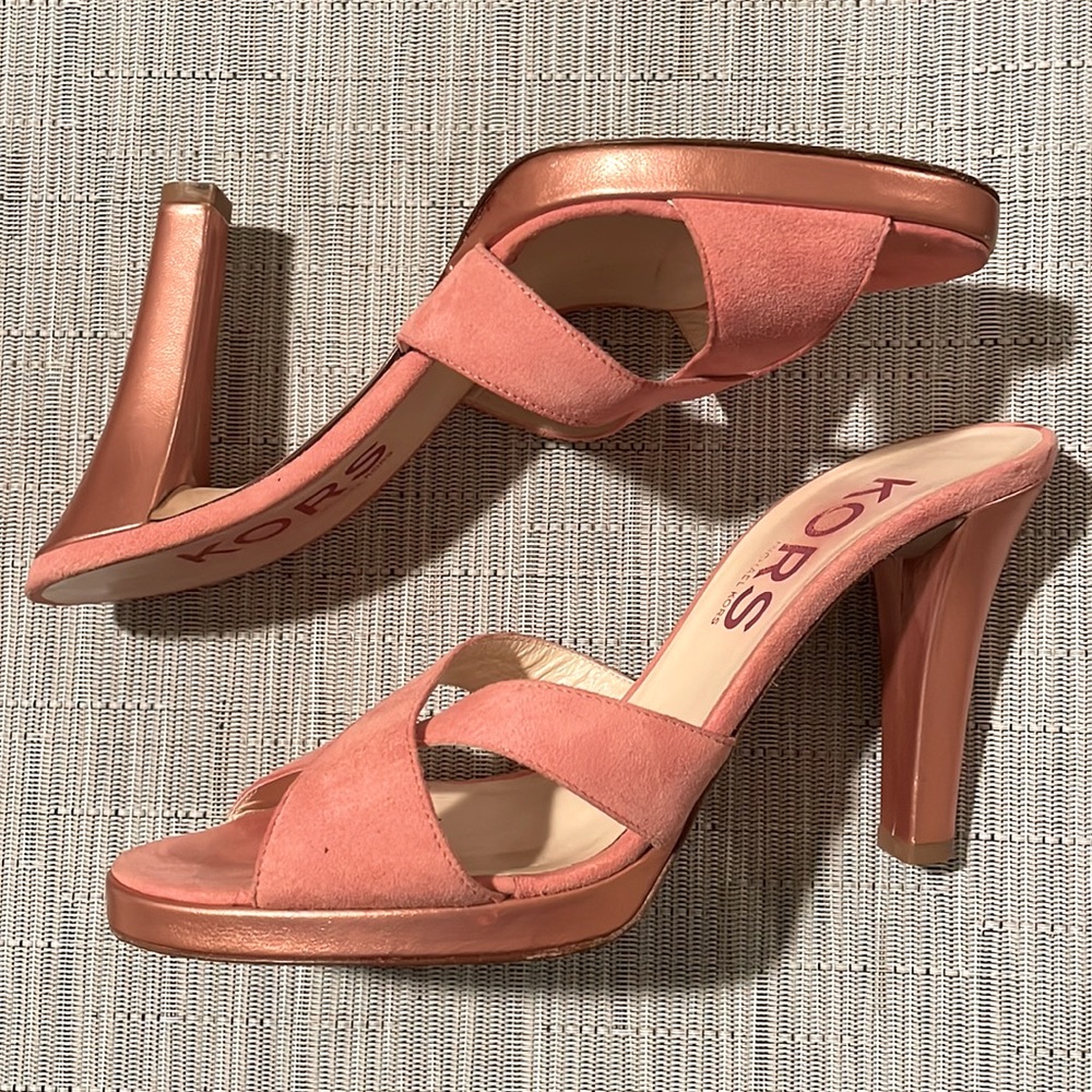 Michael Kors Pink Suede and Metallic Heels